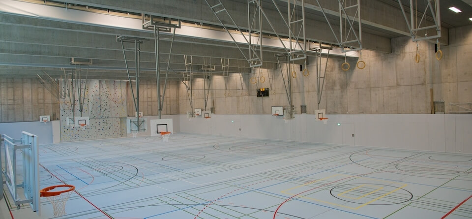 New construction of a triple sports hall at the Wettingen Cantonal School
